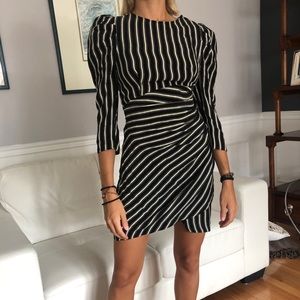 ZARA striped midi dress